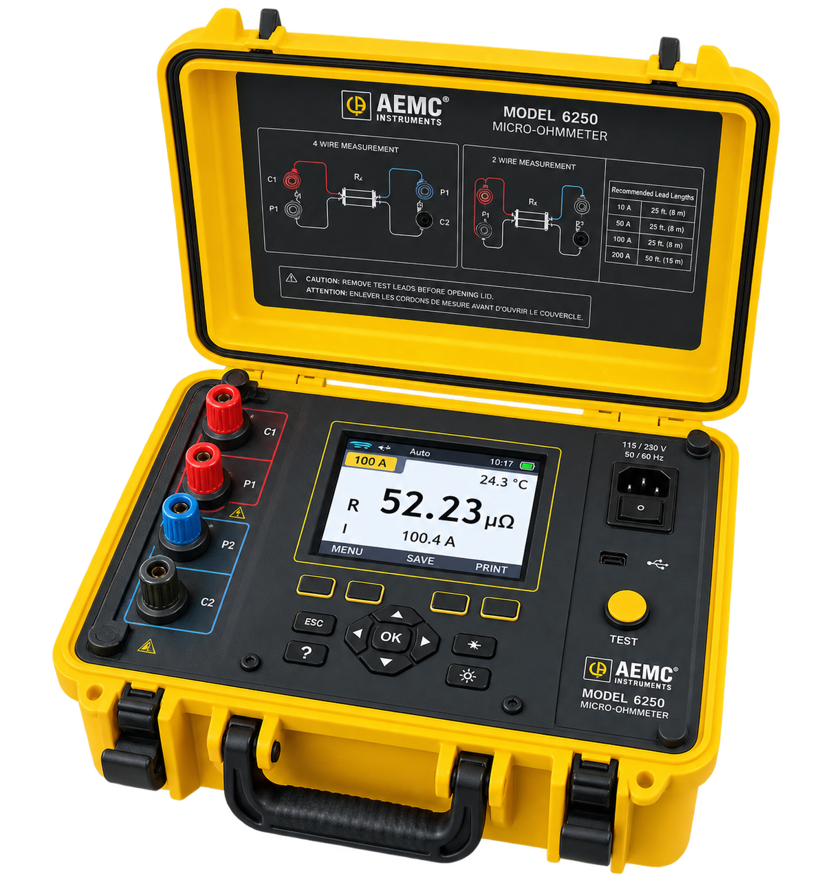 AEMC 6250 — Microohmímetro / resistencia de contacto